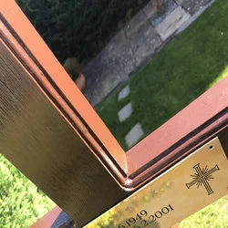 Carved detail on the frame